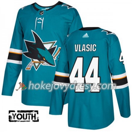 Dětské Hokejový Dres San Jose Sharks Marc-Edouard Vlasic 44 Adidas 2017-2018 Teal Authentic